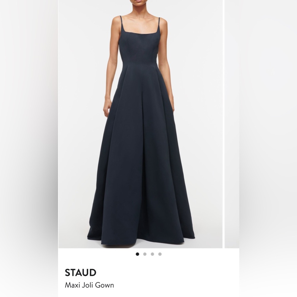 STAUD Navy A-Line Maxi Gown
